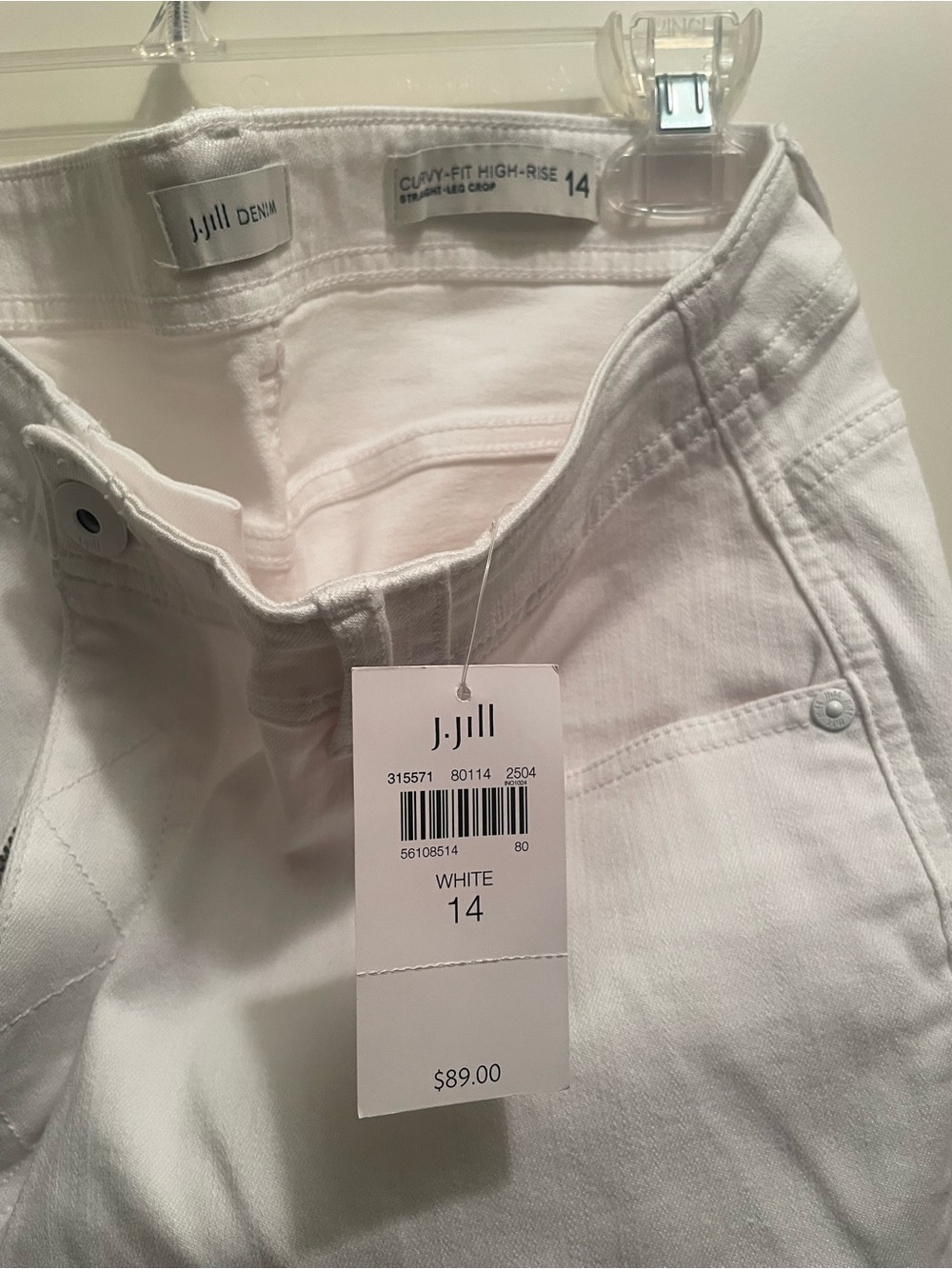 J. Jill White Ankle Cropped Jeans